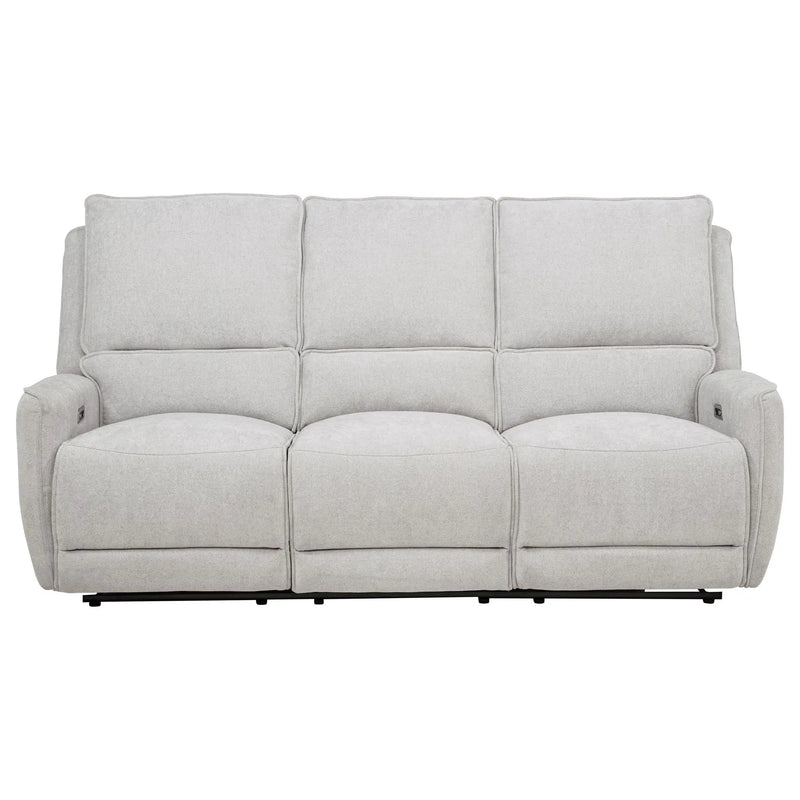 Sylmar Chenille Upholstered Power Reclining Sofa Dove Grey by Unique Piece Furniture