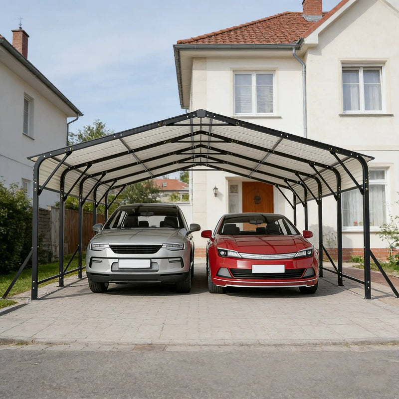20'x20' Galvanated Steel Carport Canopy by HouseOfZazla