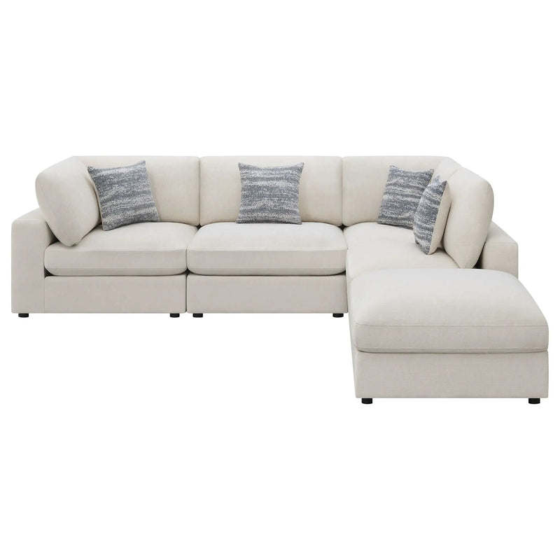 Serene 5-piece Upholstered Modular Sectional Sofa Beige by Unique Piece Furniture