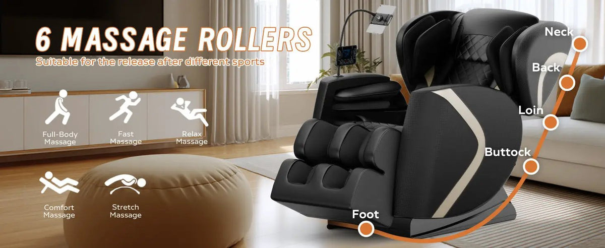 Massage Chair Recliner with Zero Gravity and Full Body Air Pressure by HouseOfZazla
