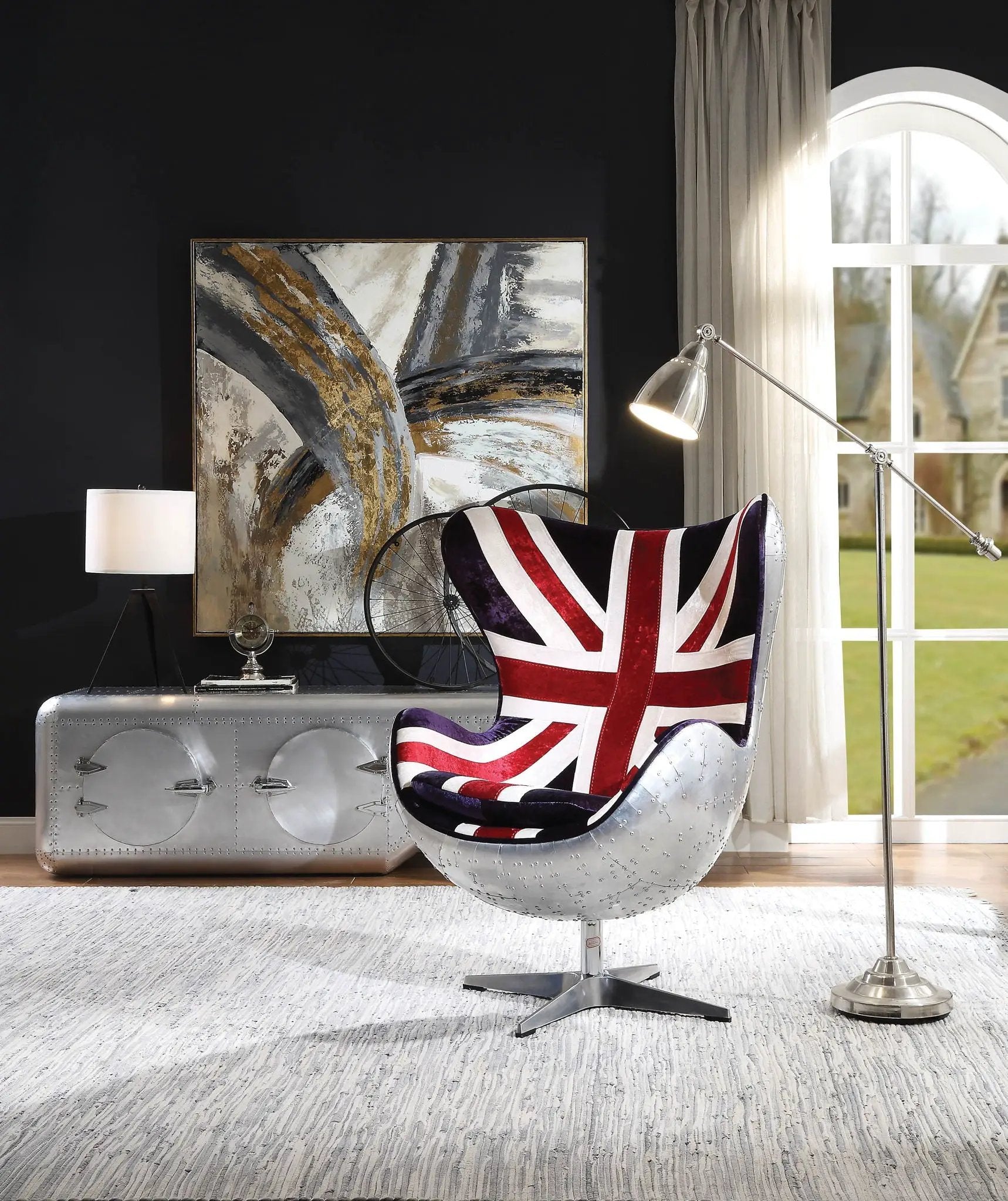 Brancaster - Pattern Accent Chair With Swivel - Multi by Unique Piece Furniture