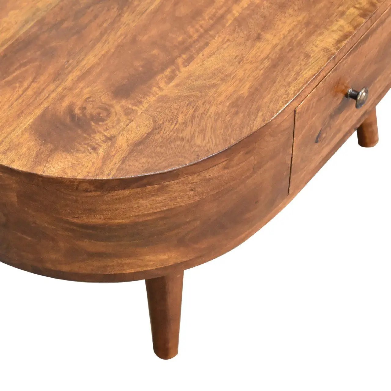 Mini Rounded Coffee Table - Chestnut by Unique Piece Furniture