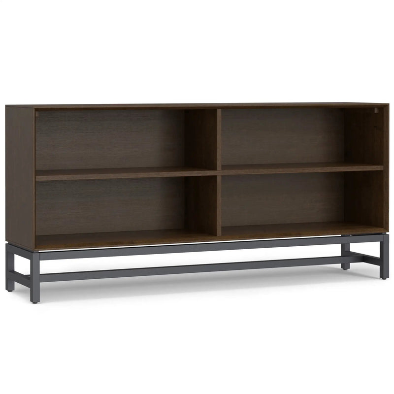 Banting - Low Wide Bookcase - Walnut Brown by Unique Piece Furniture