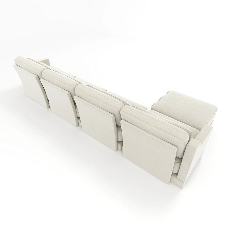 Stylish Sofa With Ottoman And Lumbar Pillows, Ergonomic Design by HouseOfZazla