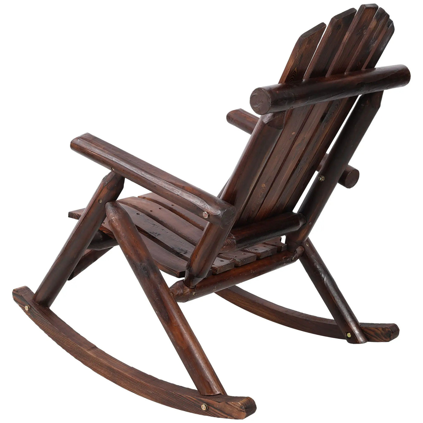 Durable Wooden Porch Rocker, Fir Log Rocking Chair by Unique Piece Furniture