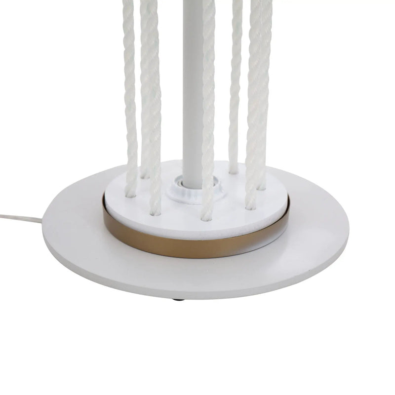 Rope Contemporary Floor Lamp - Natural / White by HouseOfZazla