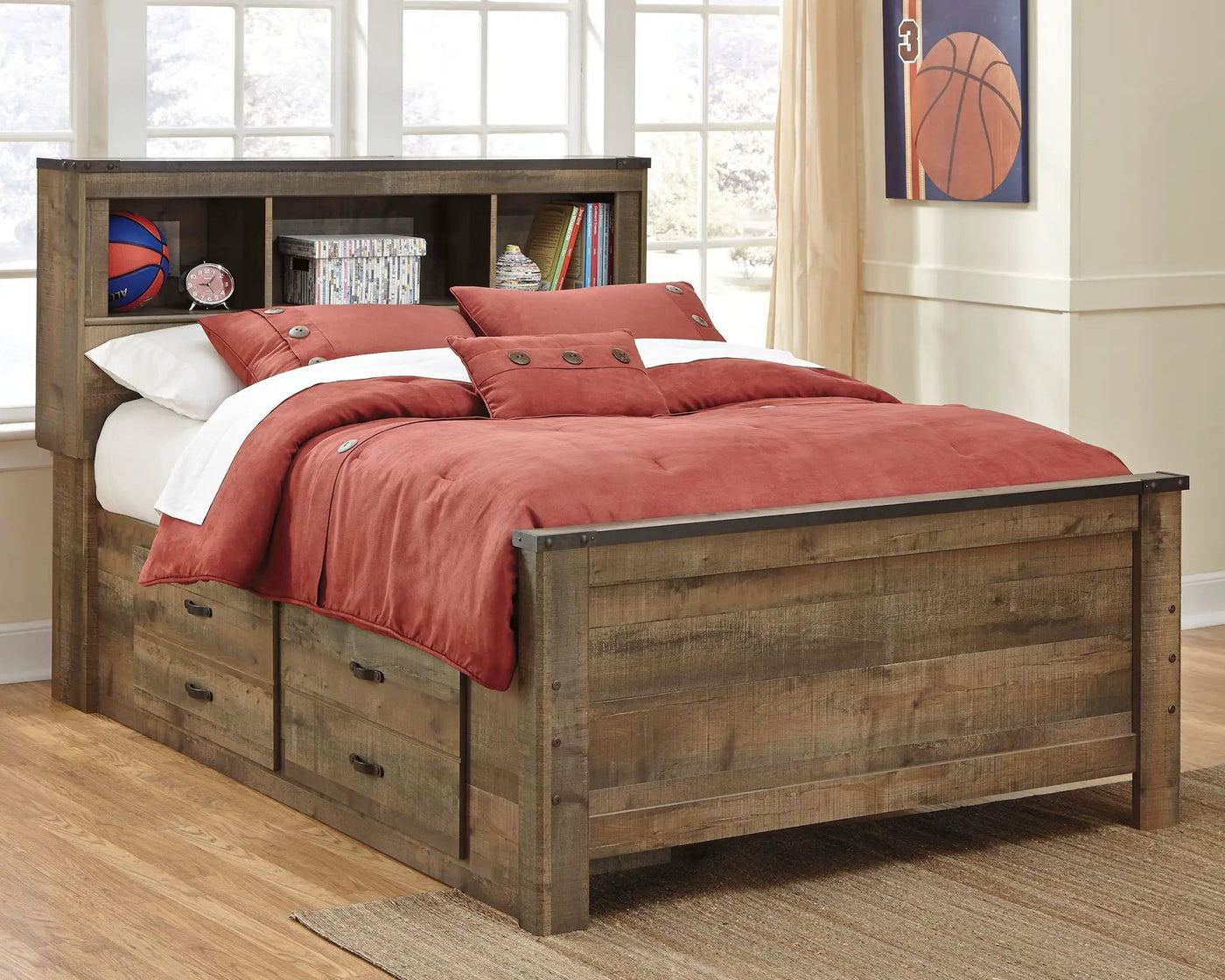Trinell - Bookcase Storage Bed by Unique Piece Furniture