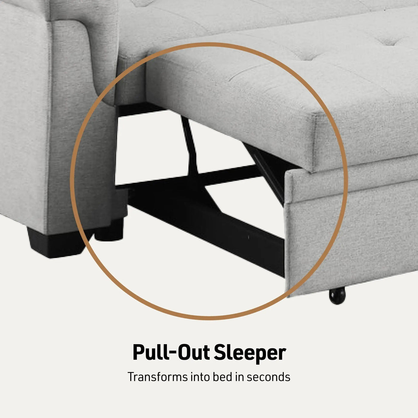 Lucca - Reversible Sleeper Sectional Sofa With Storage Chaise by Unique Piece Furniture