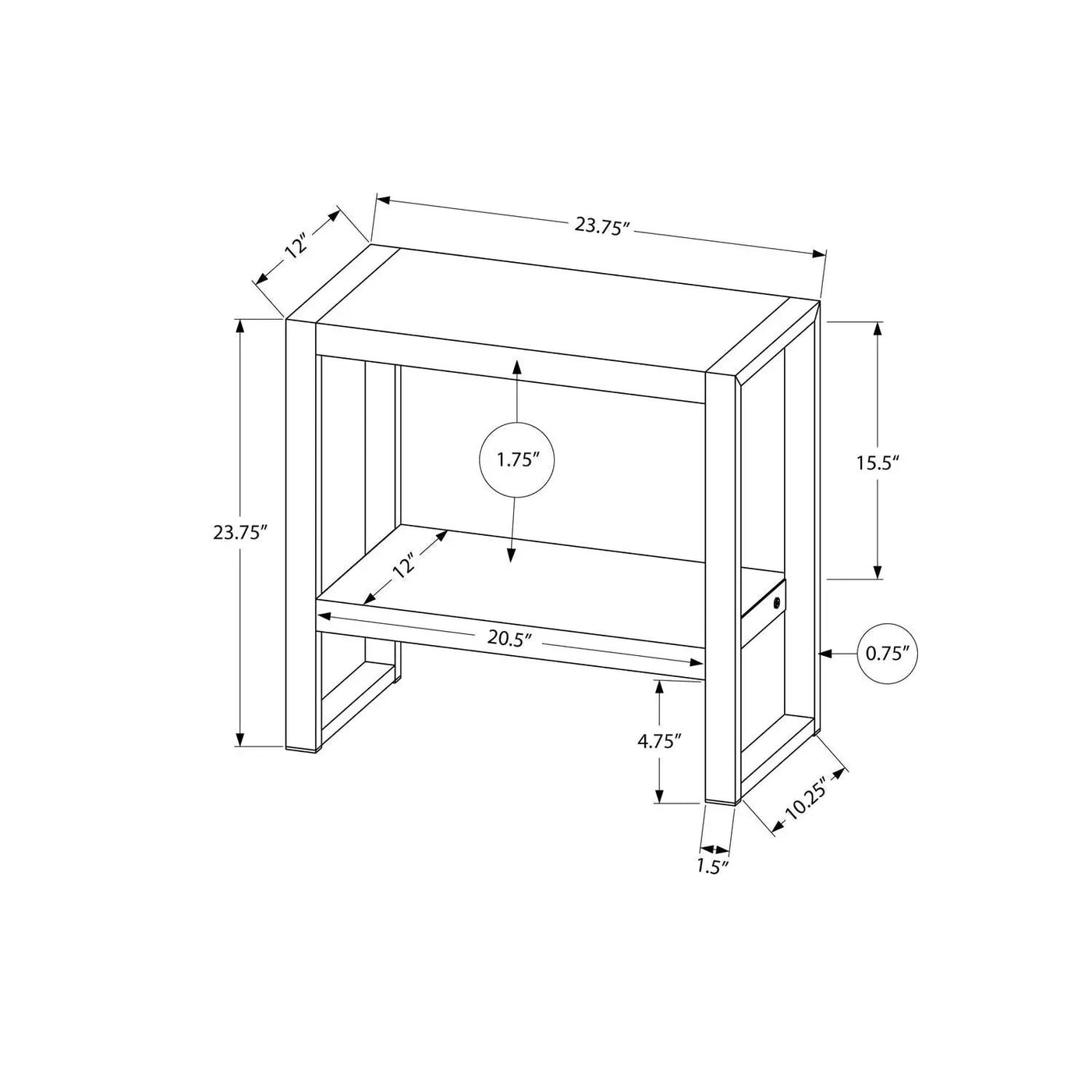 Accent Table, Side Industrial Flexible Placement by Unique Piece Furniture
