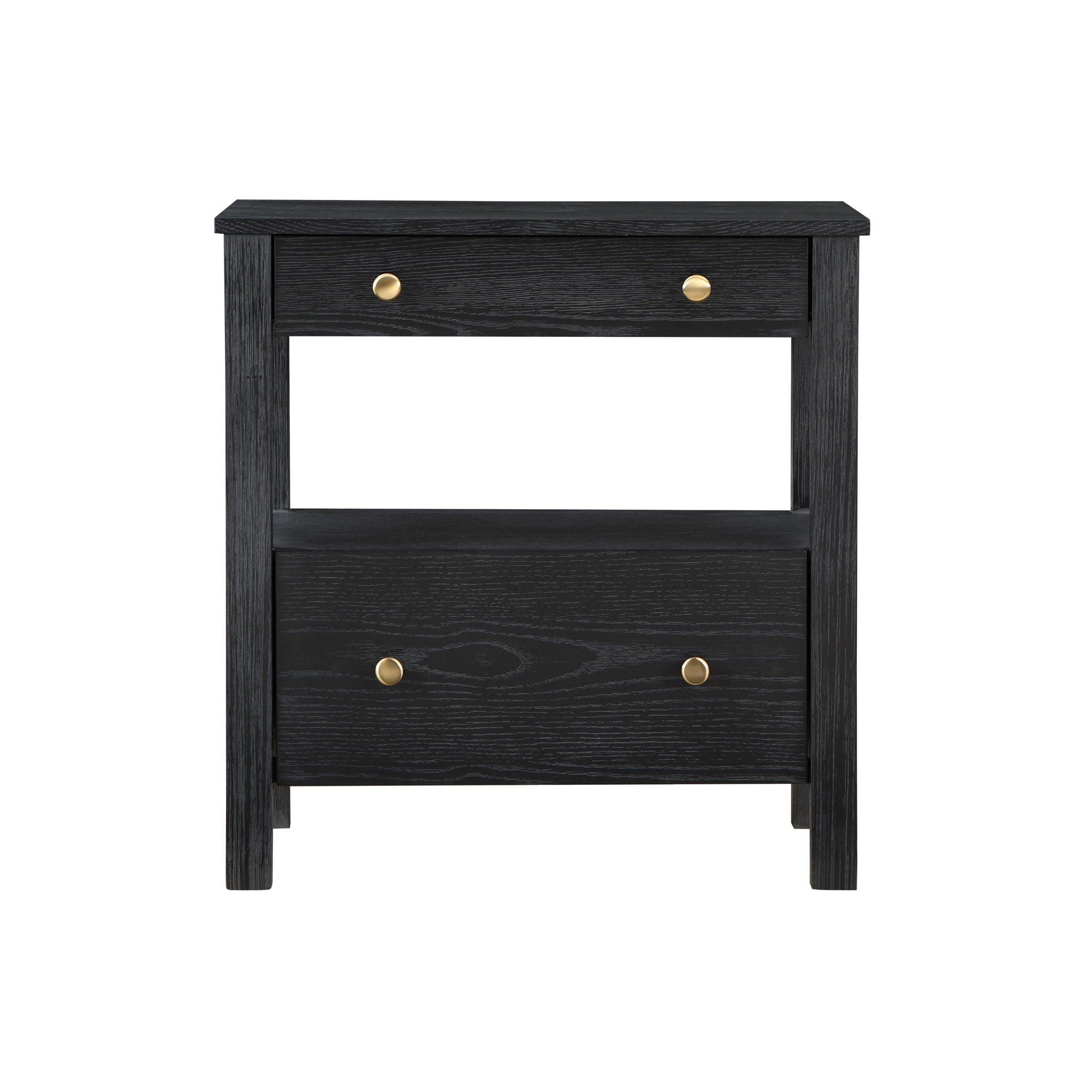 Danielle - 2 Drawer Nightstand - Black by HouseOfZazla