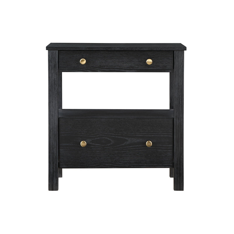 Danielle - 2 Drawer Nightstand - Black by HouseOfZazla