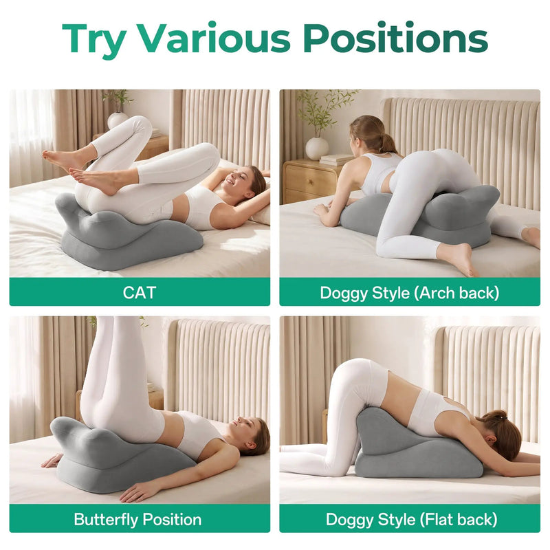 27° Ergonomic Memory Foam Support Pillow for Couples by HouseOfZazla