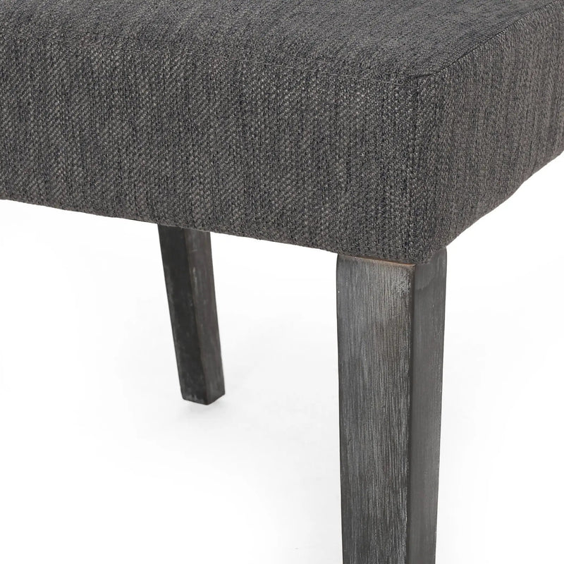 Contemporary Dining Chair with Upholstered Seating and Tapered Legs by HouseOfZazla