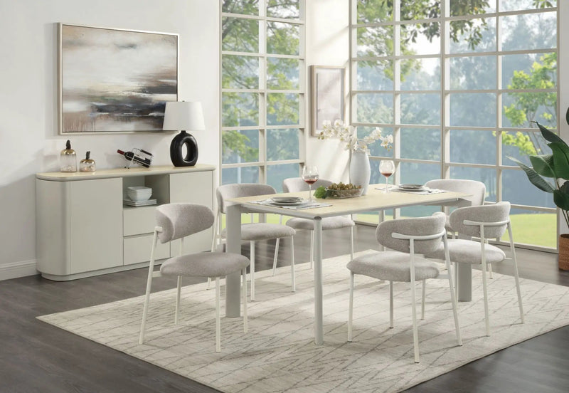 Ingram - Ceramic Top Dining Table - Light Gray by Unique Piece Furniture