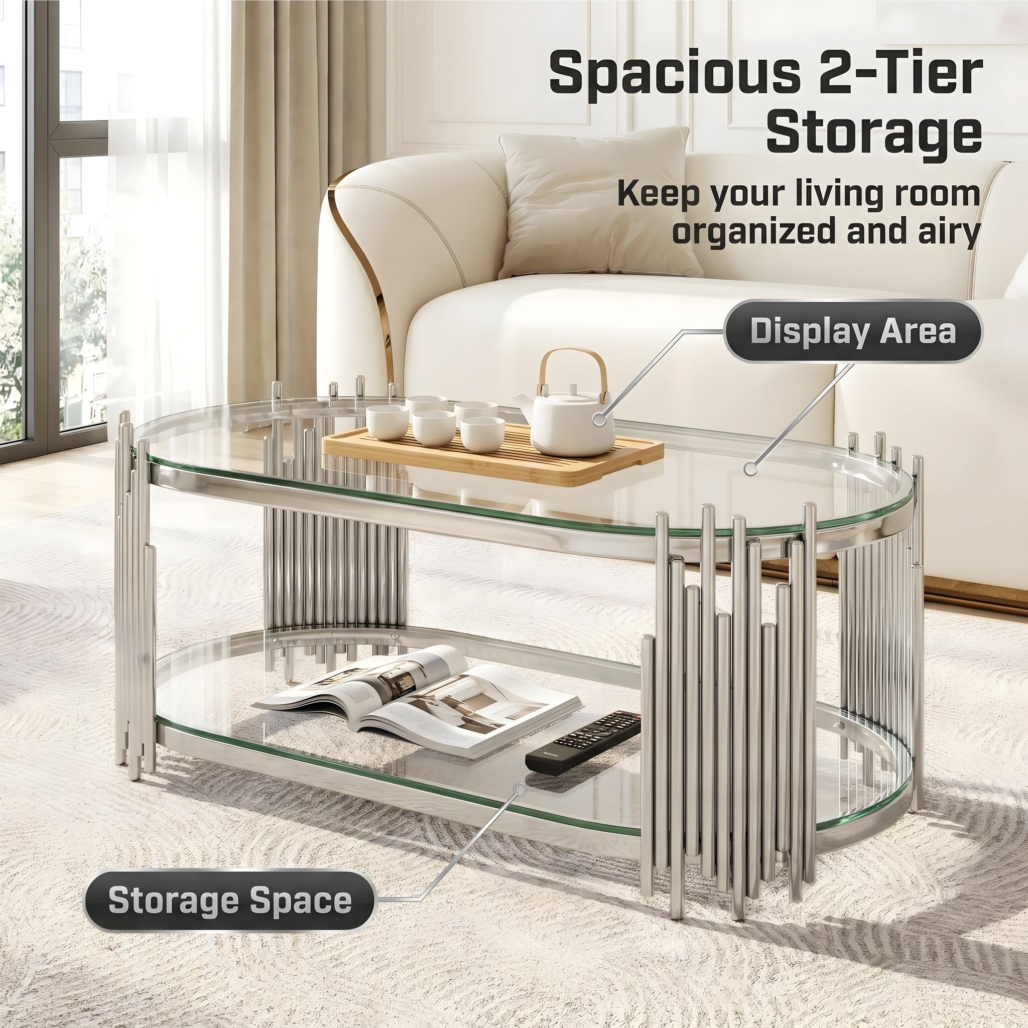 Modern Luxury Coffee Table and Side Table Set by HouseOfZazla