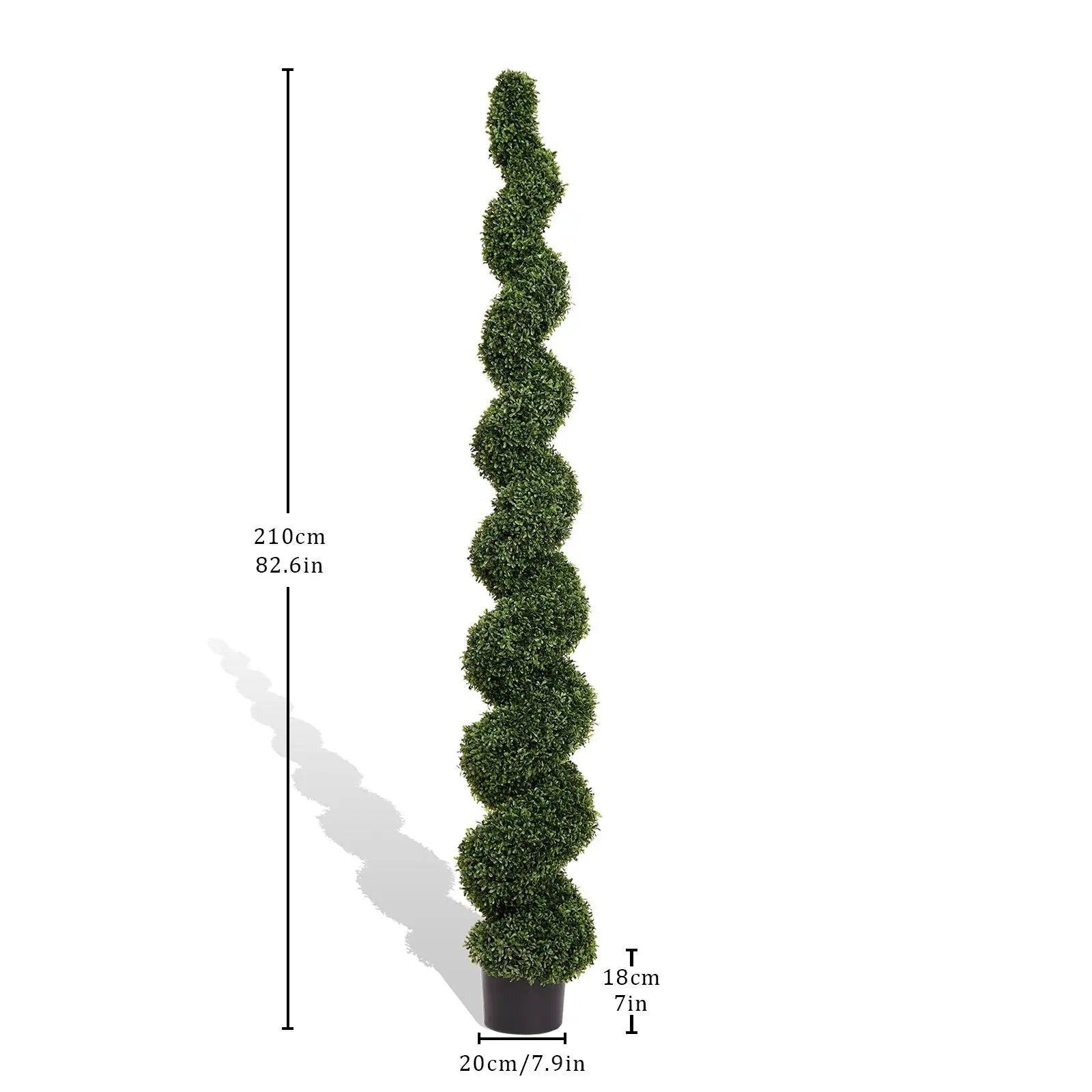 Artificial Outdoor UV Resistant Plastic Boxwood Topiary Spiral Tree by Unique Piece Furniture