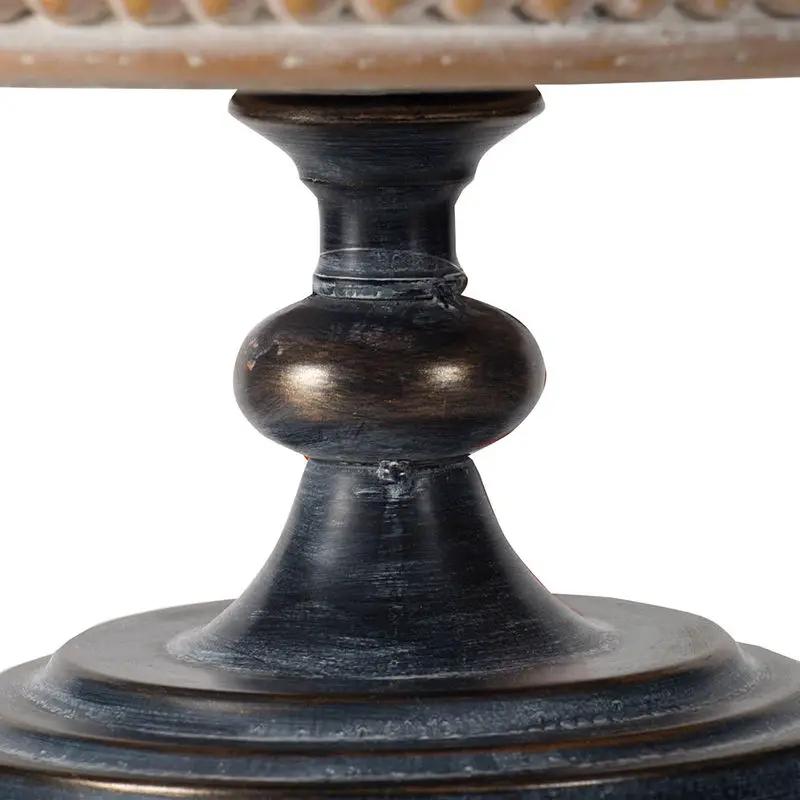 Wooden Display Stand With Beaded Trim - Black Brown by Unique Piece Furniture