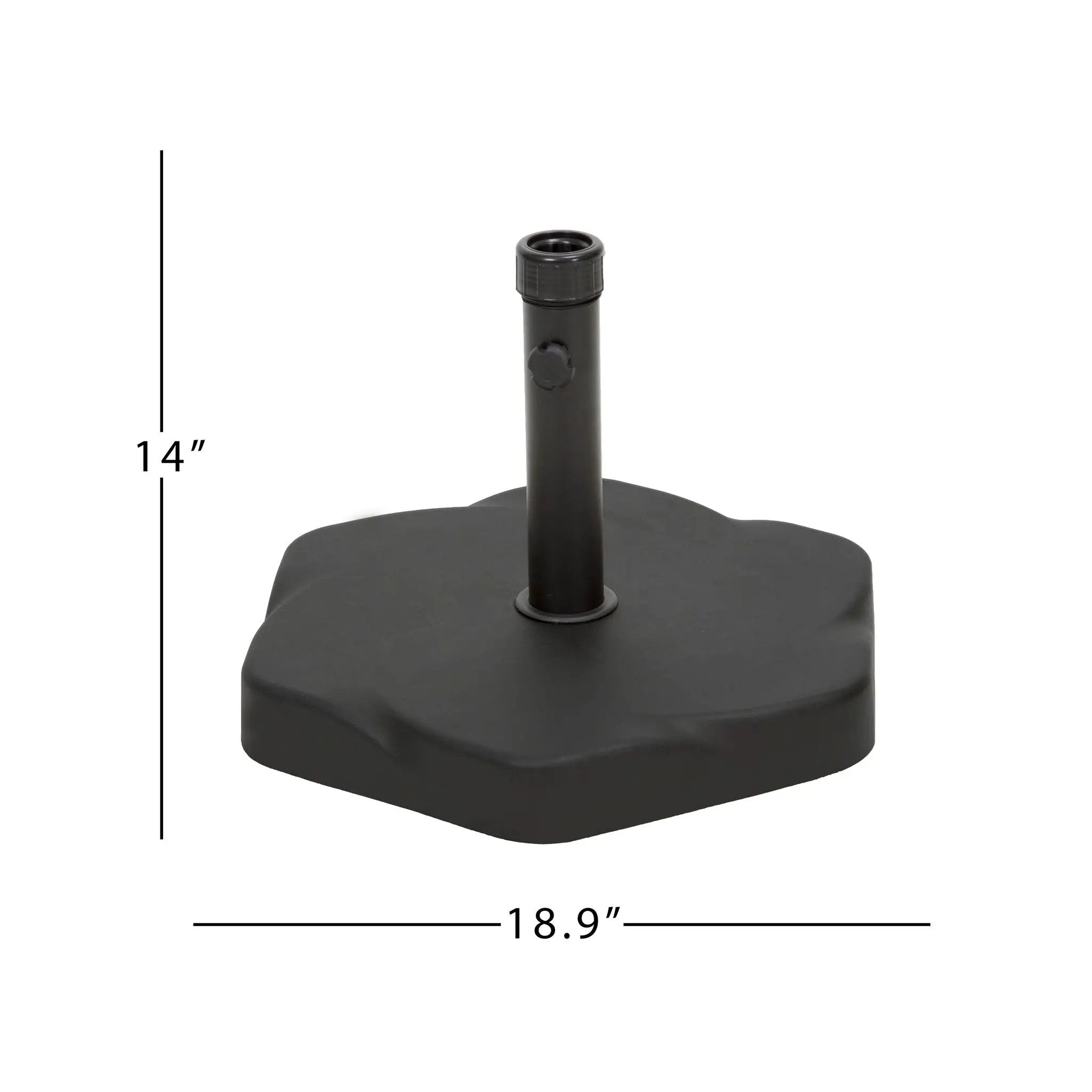 Umbrella Base With Hexagonal Shape - Black by HouseOfZazla