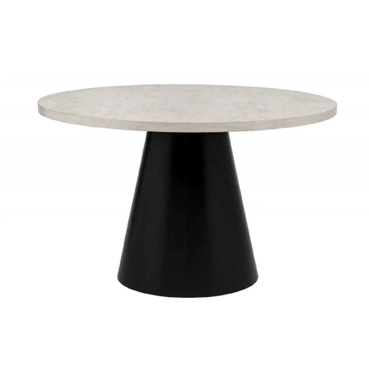 Dining Set With Round Table And 4 Upholstered Chairs - Black / Gray by HouseOfZazla