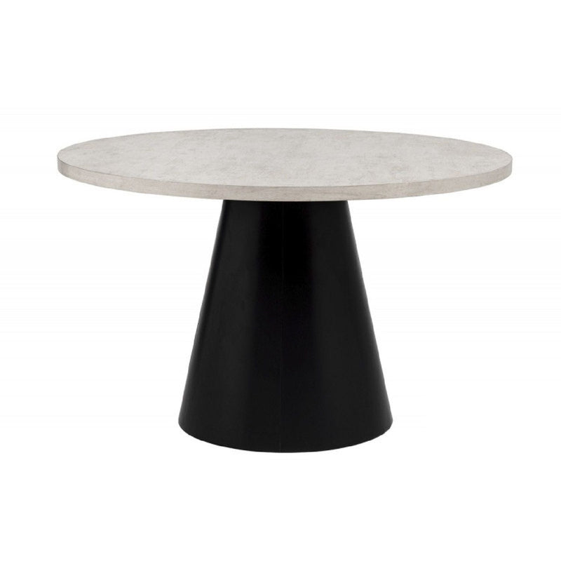 Dining Set With Round Table And 4 Upholstered Chairs - Black / Gray by HouseOfZazla