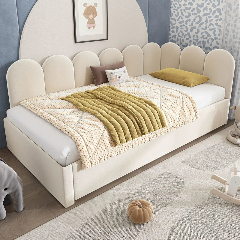 Upholstered Daybed With Metal Slatted Base by HouseOfZazla