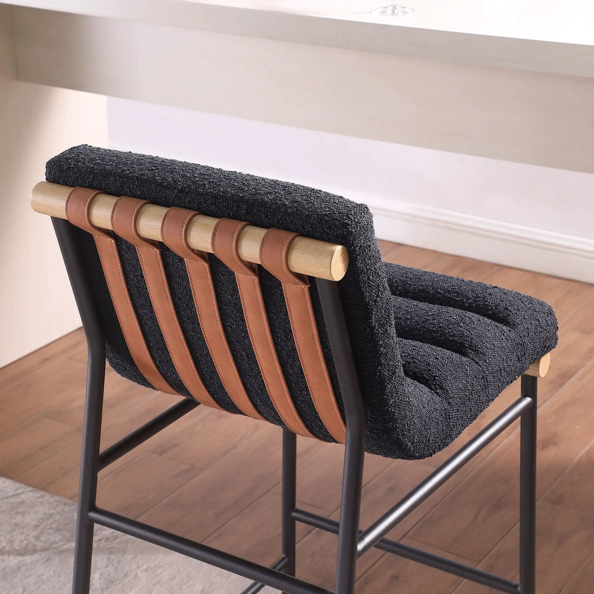 Lahni - 17" Boucle Fabric Counter Height Chair by Unique Piece Furniture