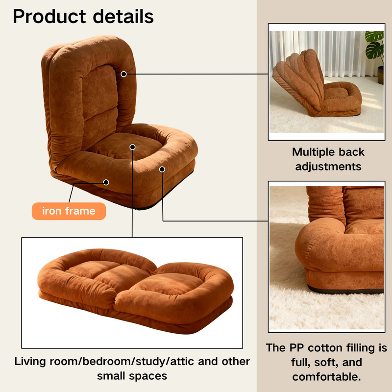 Egg Tart Lazy Sofa - Multi-Segment Folding by HouseOfZazla