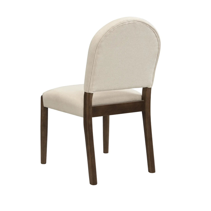Dining Chairs with Back Mid Century Fabric Upholstered Armless - Set of 2 by HouseOfZazla