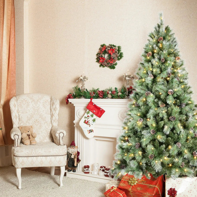 8 Ft The Full-Bodied Pre-Decorated Pinecone Christmas Tree by HouseOfZazla