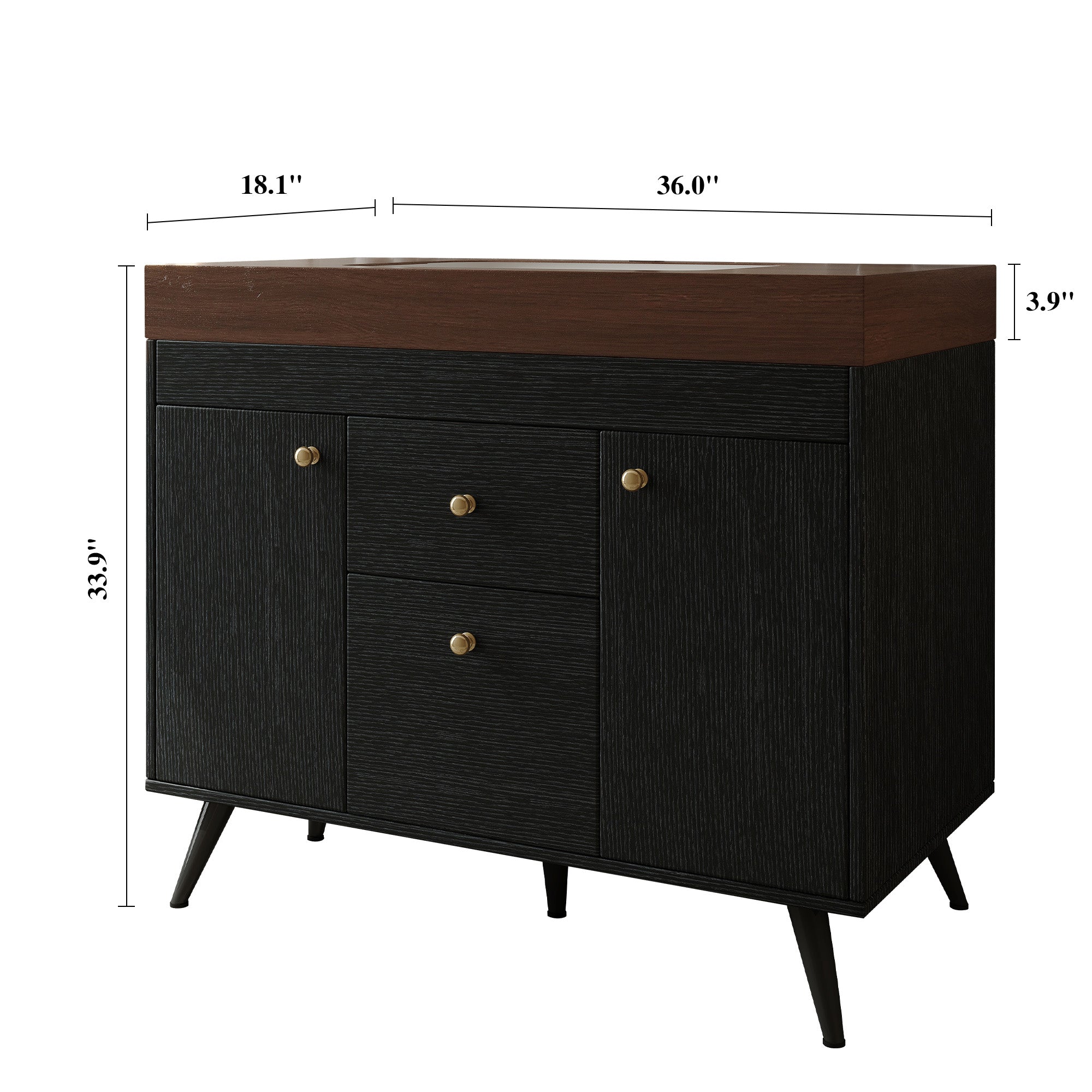36" Modern Freestanding Bathroom Vanity with Sintered Stone Top, Ceramic Sink & Smart Storage by HouseOfZazla