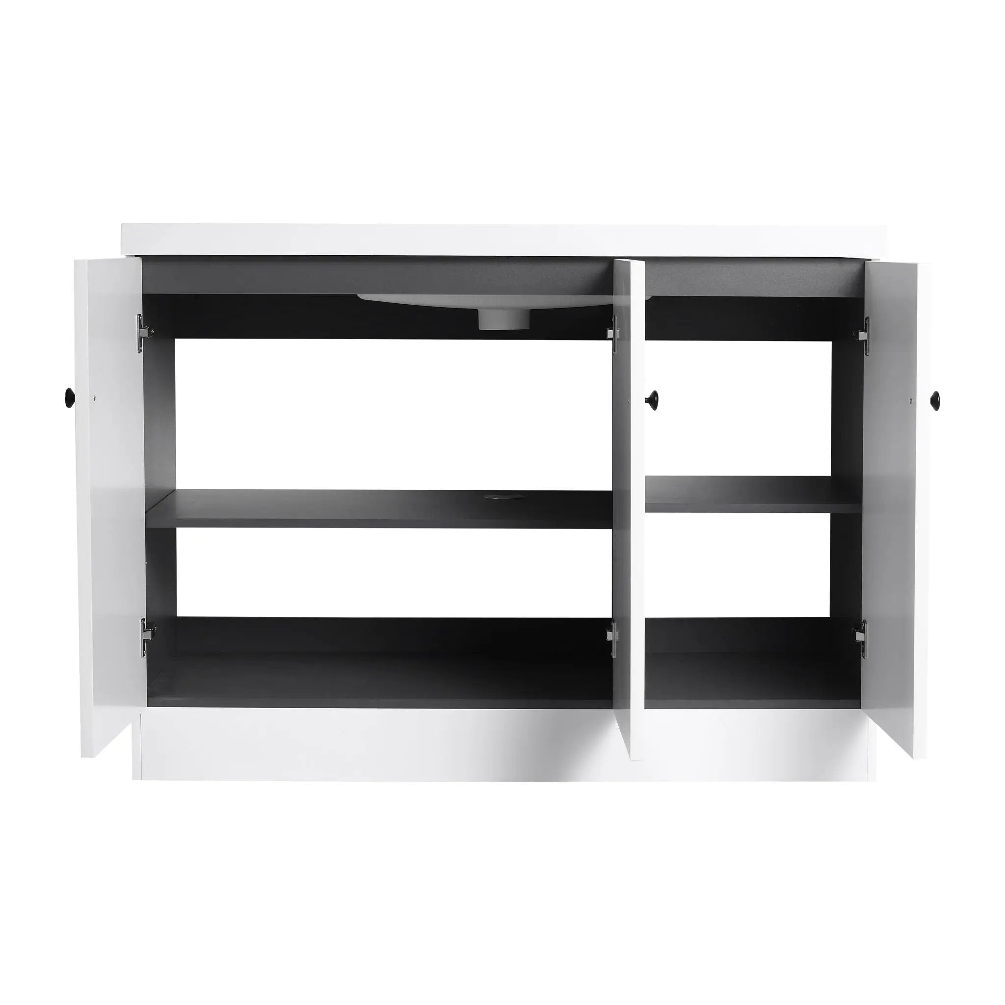 Contemporary Freestanding Bathroom Vanity With Resin Sink & Soft-Close Cabinet Doors by HouseOfZazla