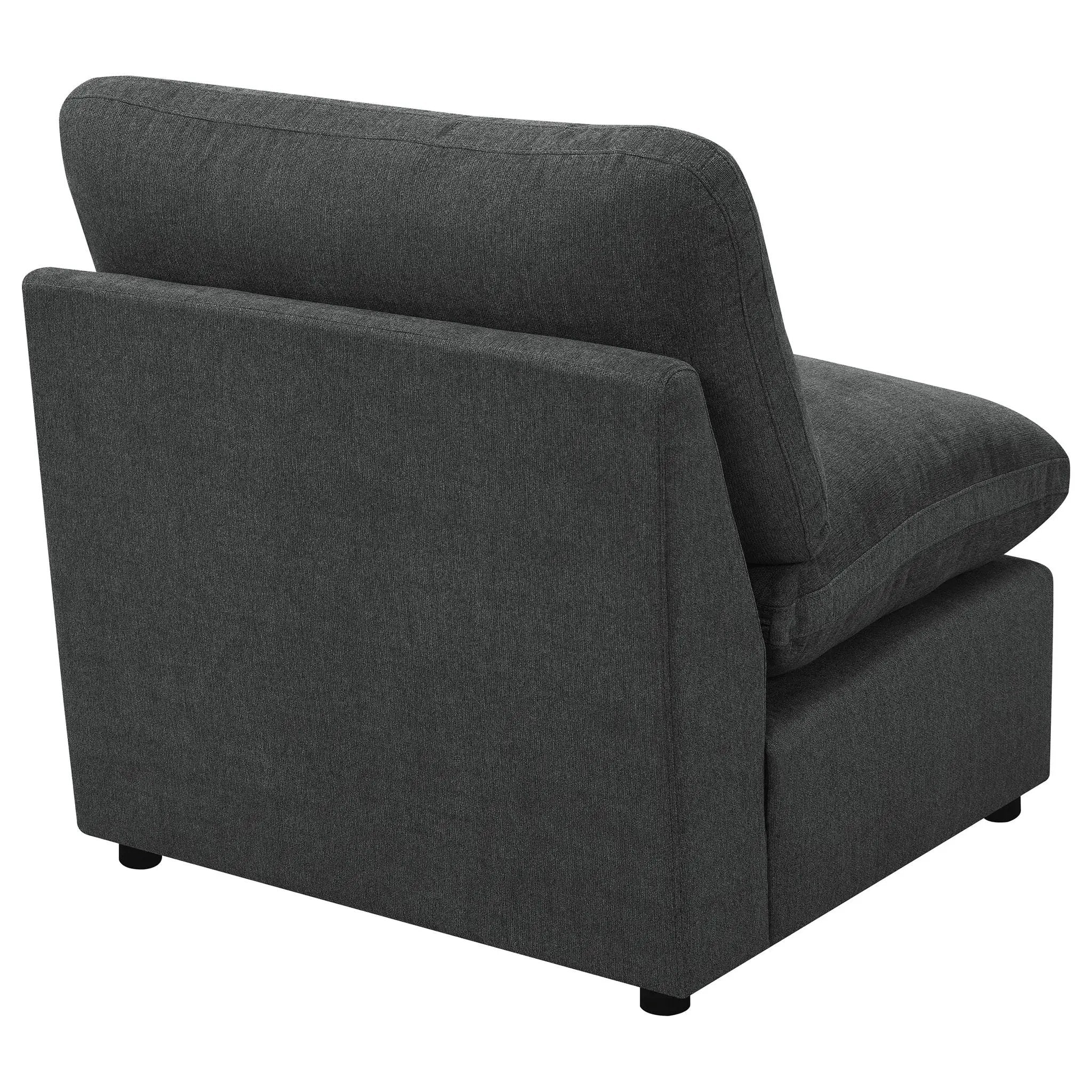Collins Modular Armless Chair Dark Grey by Unique Piece Furniture