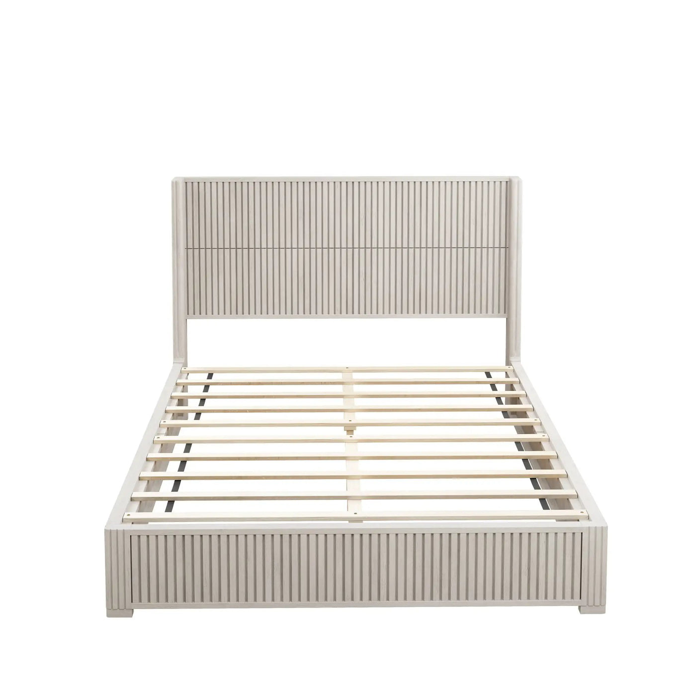 Platform Bed Frame With Headboard, Floor Standing Design by HouseOfZazla