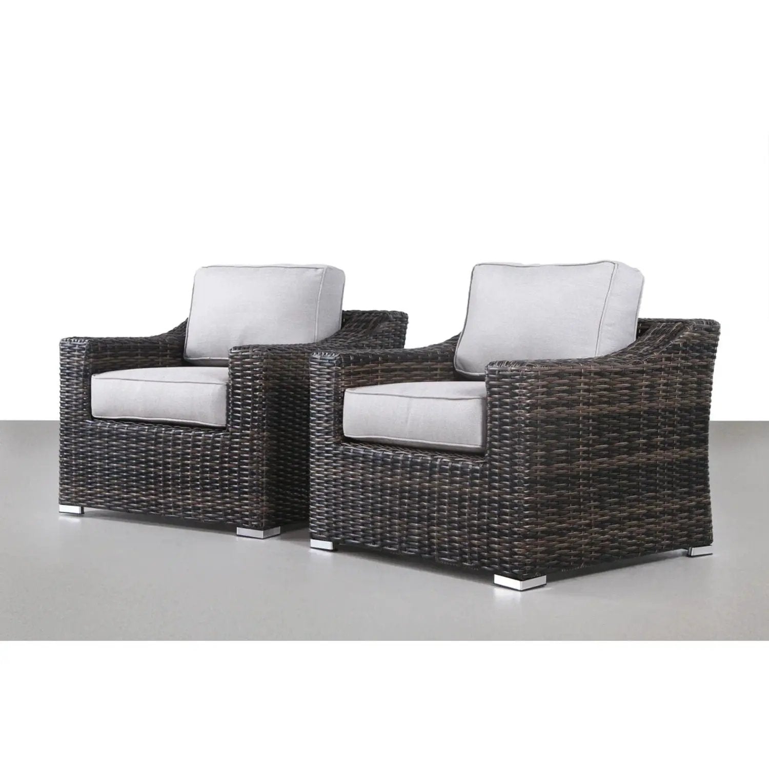 Modern Patio Chair With Cushions (Set of 2) - Brown by Unique Piece Furniture