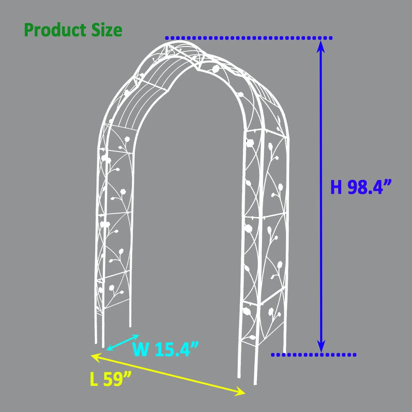 Metal Garden Arch Assemble Freely With 8 Styles Garden Arbor Trellis Climbing Plants Support Rose Arch by Unique Piece Furniture