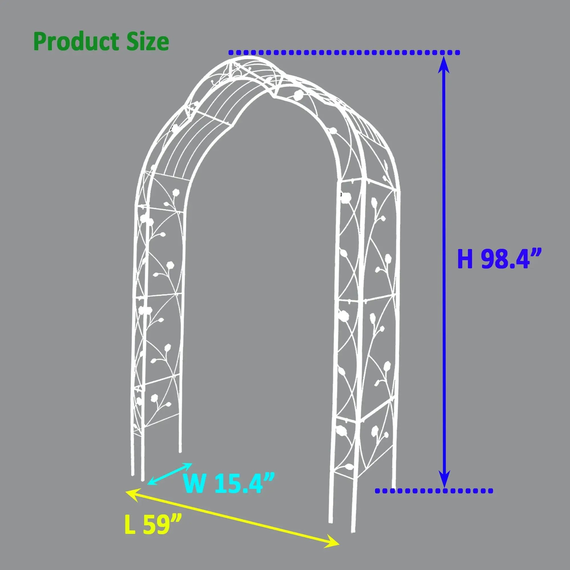 Metal Garden Arch Assemble Freely With 8 Styles Garden Arbor Trellis Climbing Plants Support Rose Arch by Unique Piece Furniture
