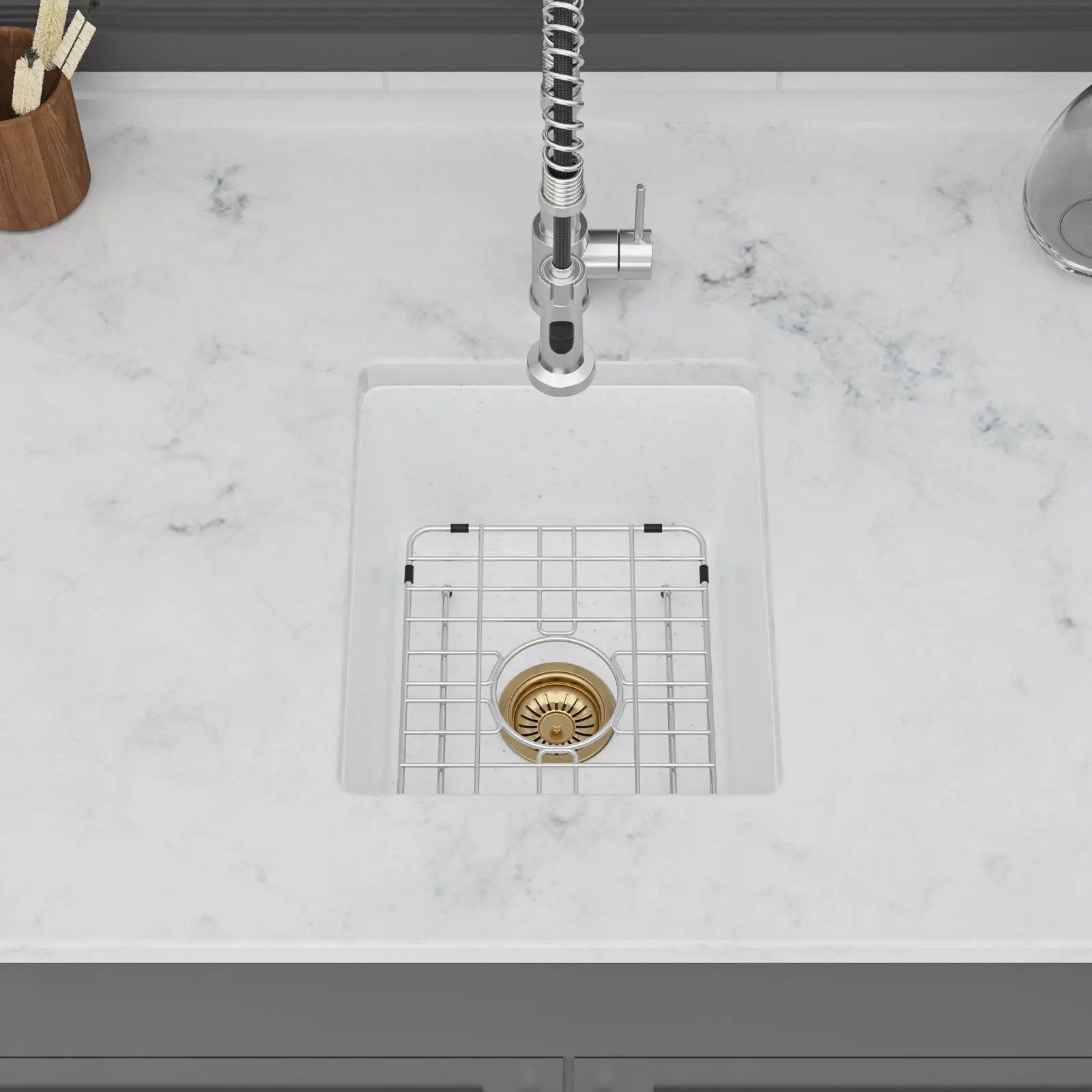 Quartz Composite Undermount Single Bowl Kitchen Sink by HouseOfZazla