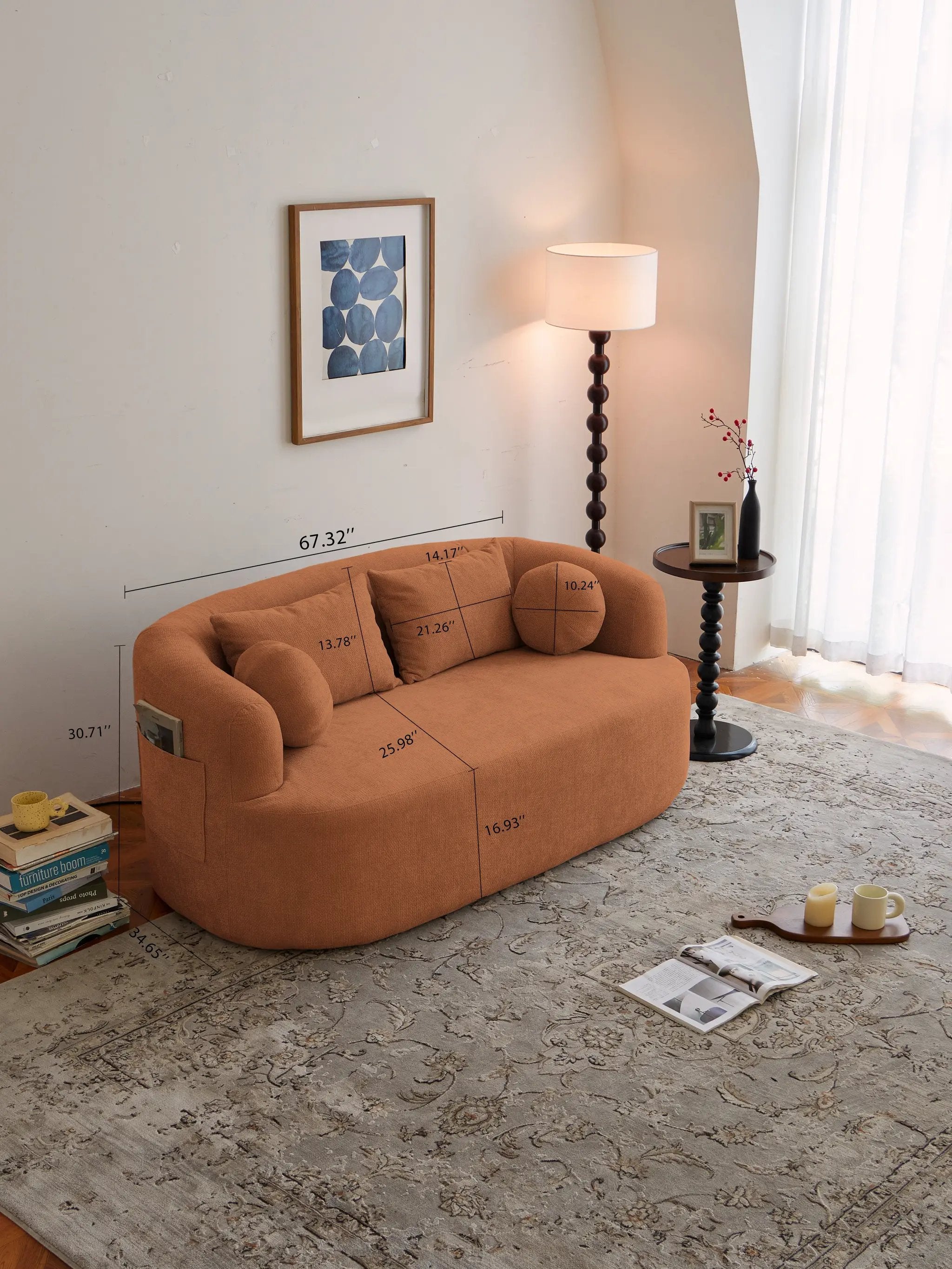 Sofa-in-a-Box, Memory Foam 2-Seater Couch by HouseOfZazla
