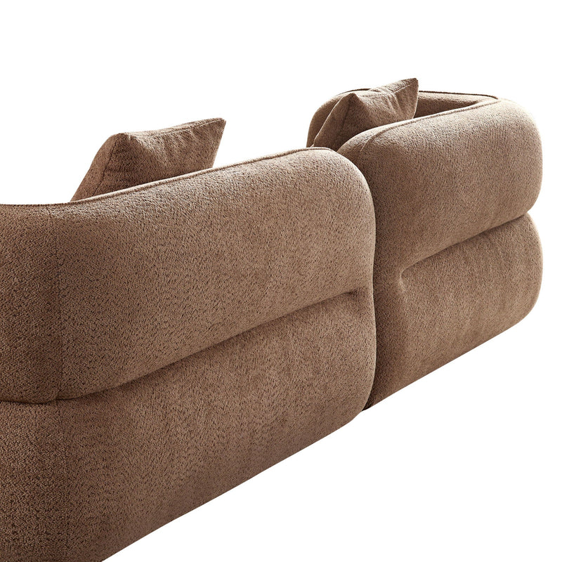 Sectional Sofa With Durable Fabric, Solid Wood Frame, And High Density Sponge Fill by HouseOfZazla