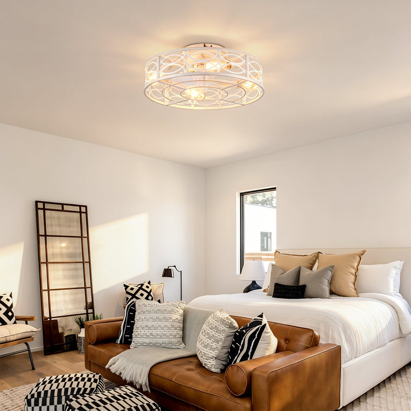 20" Caged Ceiling Fan with Lights and Remote Control by HouseOfZazla
