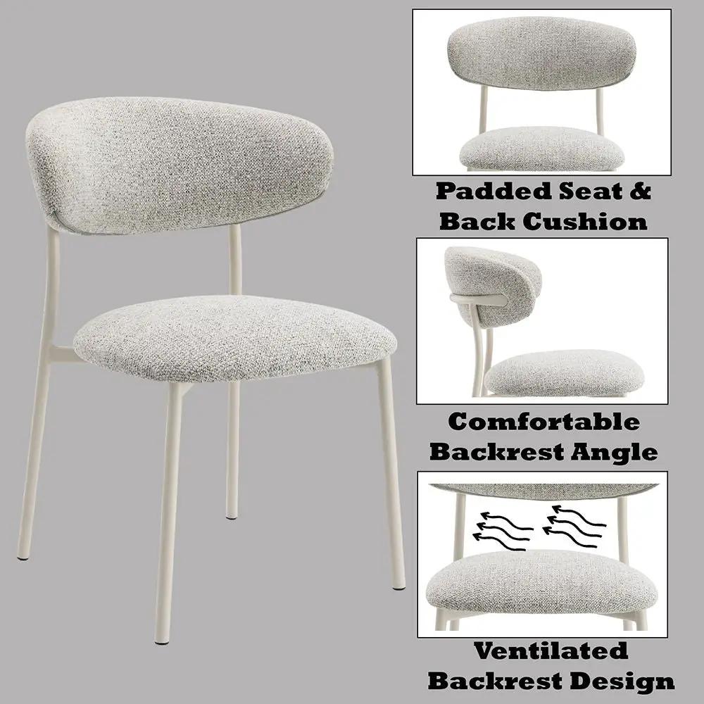 Kalam - Side Chair (Set of 2) - Gray Fabric & Beige by Unique Piece Furniture