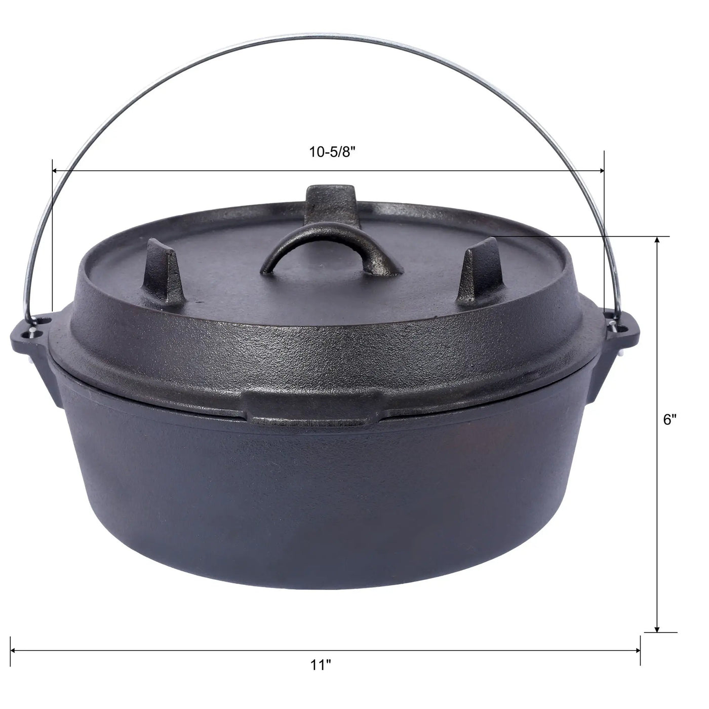 Pre-Seasoned Cast Dutch Oven with Skillet Lid and Pot Rack by HouseOfZazla