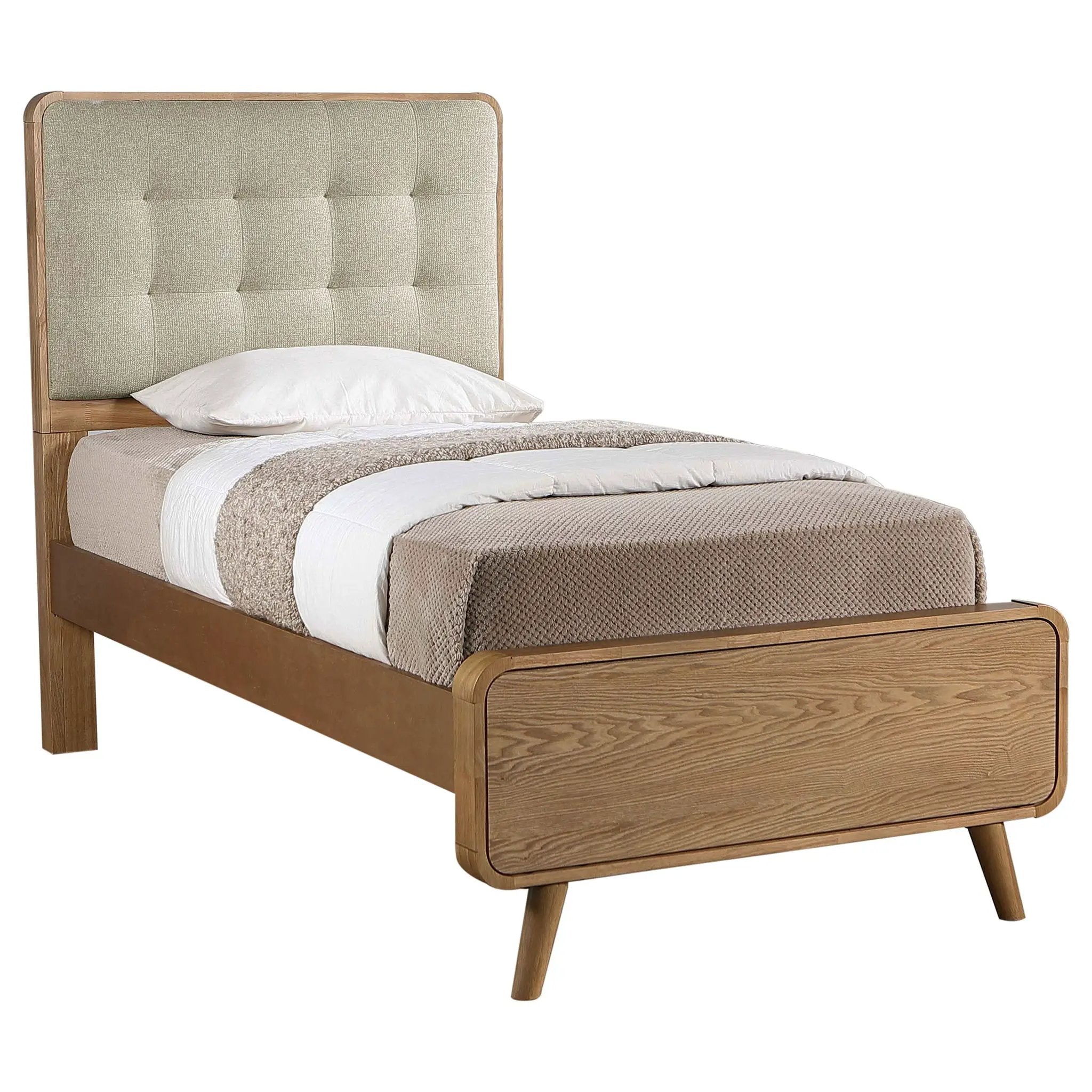 Robyn Wood Twin Platform Bed Light Ash by Unique Piece Furniture