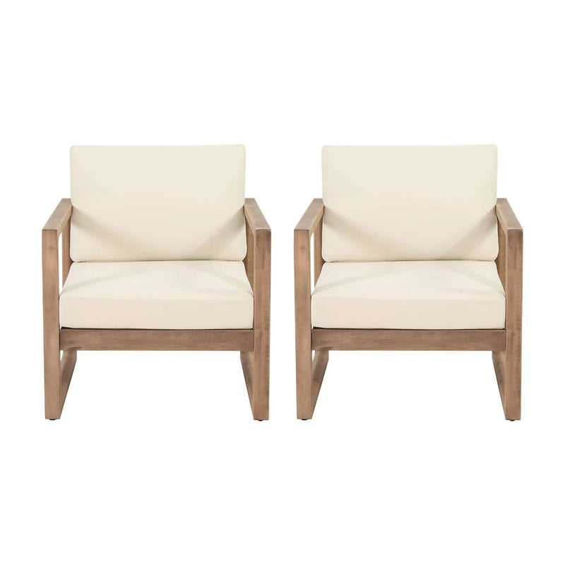 Outdoor Acacia Wood Patio Club Chair by HouseOfZazla