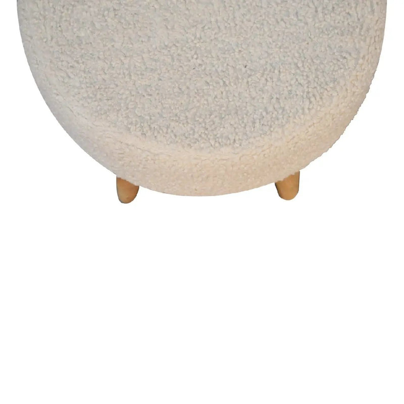Petite Footstool - Cream / Brown by HouseOfZazla