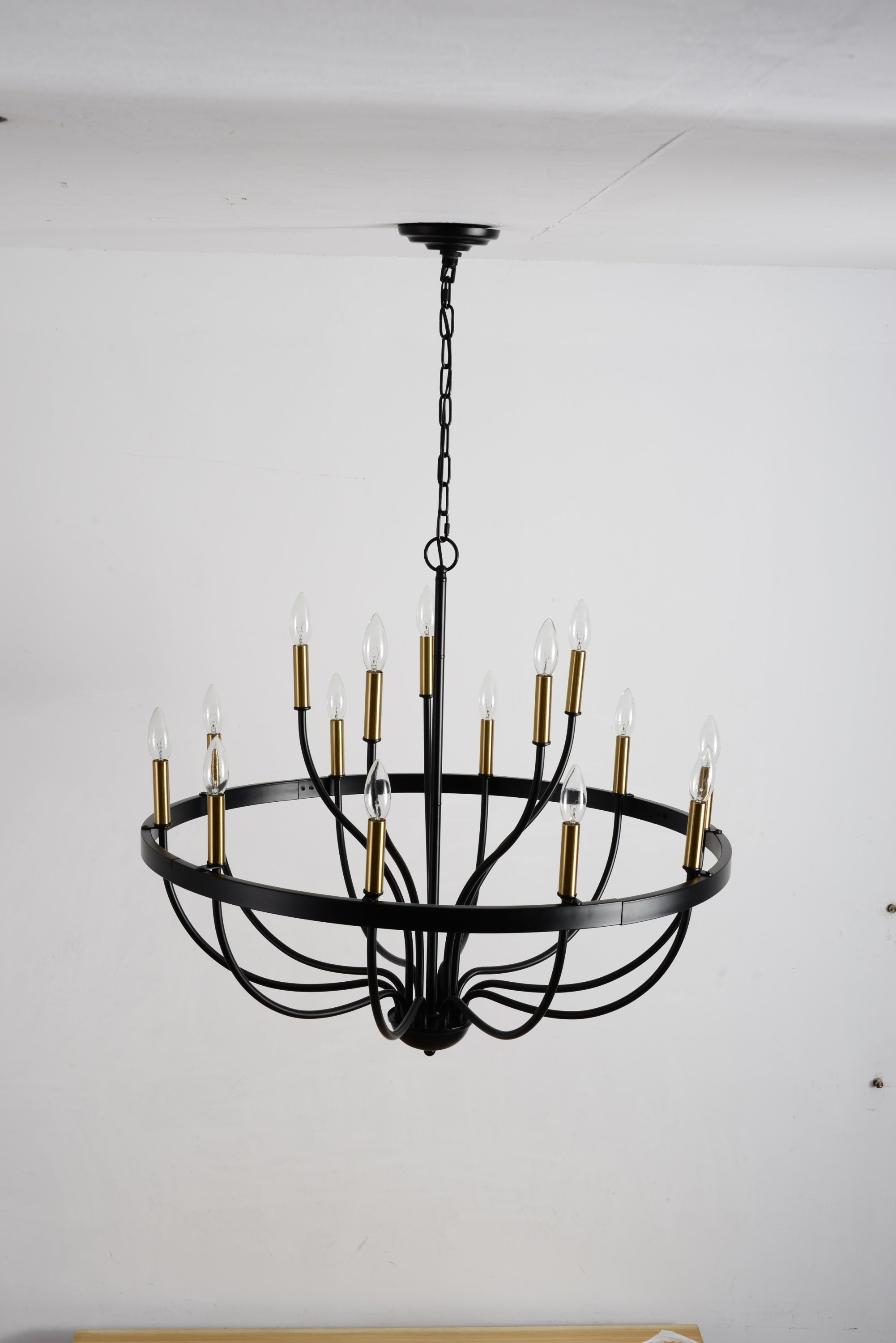 18-Light Industrial Iron Candle Chandelier by HouseOfZazla
