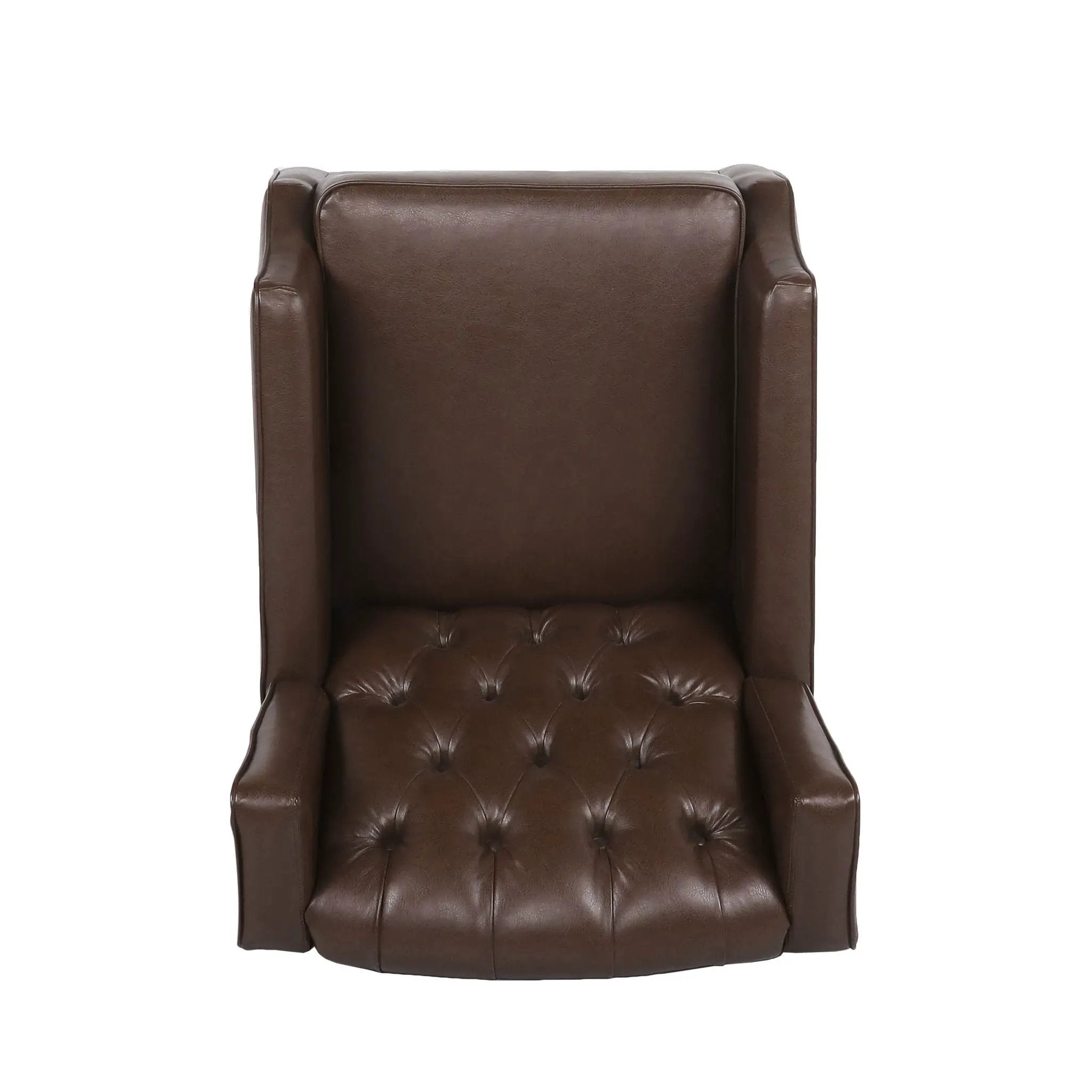 Amedou Contemporary Tufted Wingback Rocking Chair - Dark Brown by HouseOfZazla