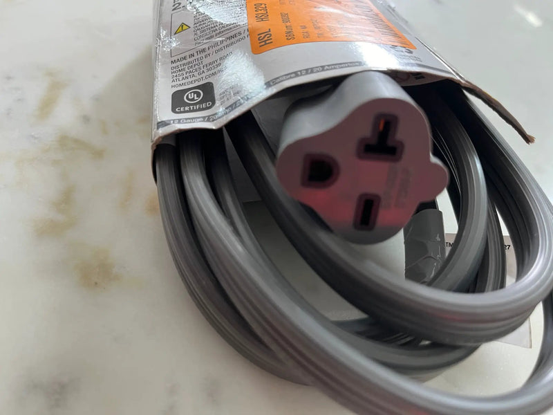 HDX 9 ft. 12/3 20 Amp 250-Volt Air Conditioner Extension Cord, Grey by Selzalot