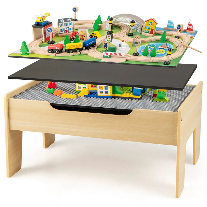78 Pieces Activity Railway Playset for Kids Aged 3+ by DirectDeals