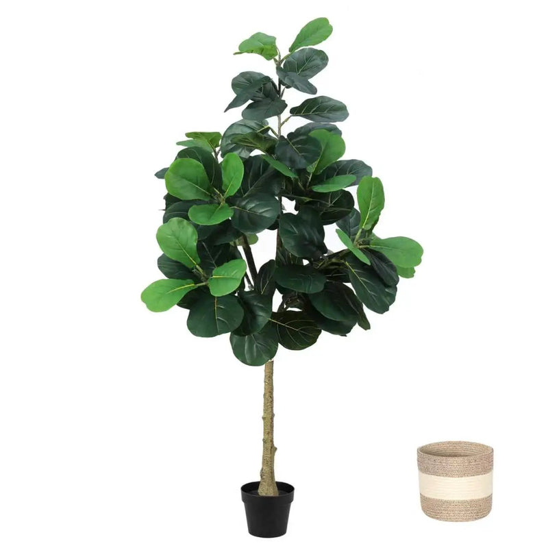Artificial Fiddle Leaf Fig Tree 5.5FT with Planter by HouseOfZazla